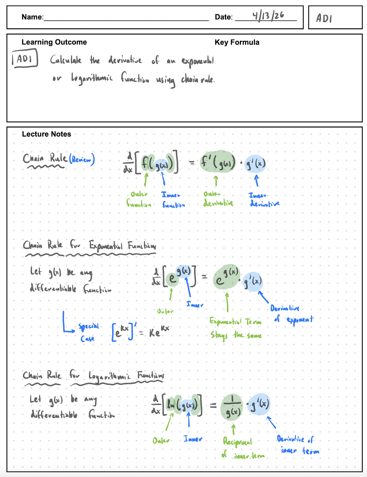 AD1 Notes page 1