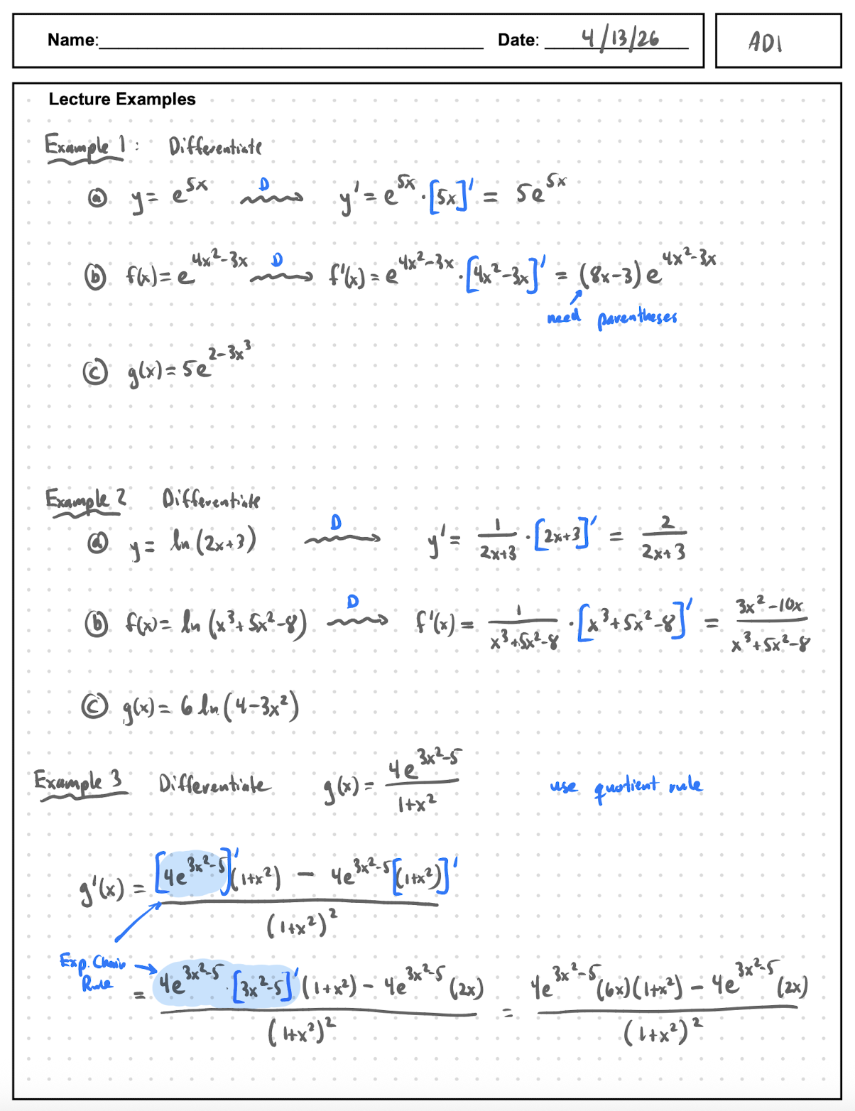 AD1 Notes page 2