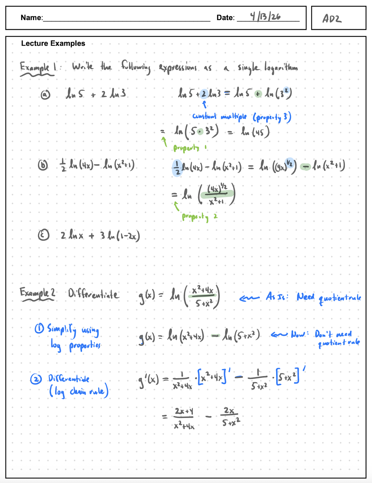 AD2 Notes page 2