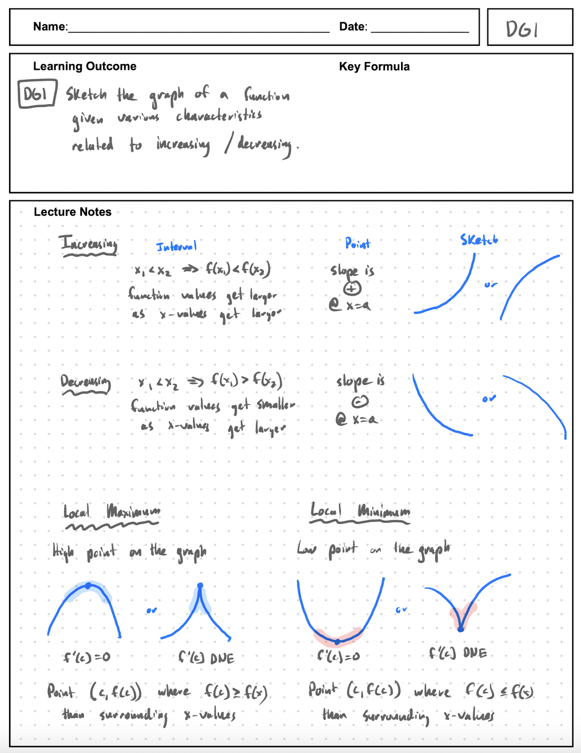 DG1 Notes page 1
