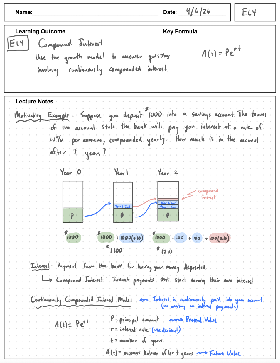 EL4 Notes page 1