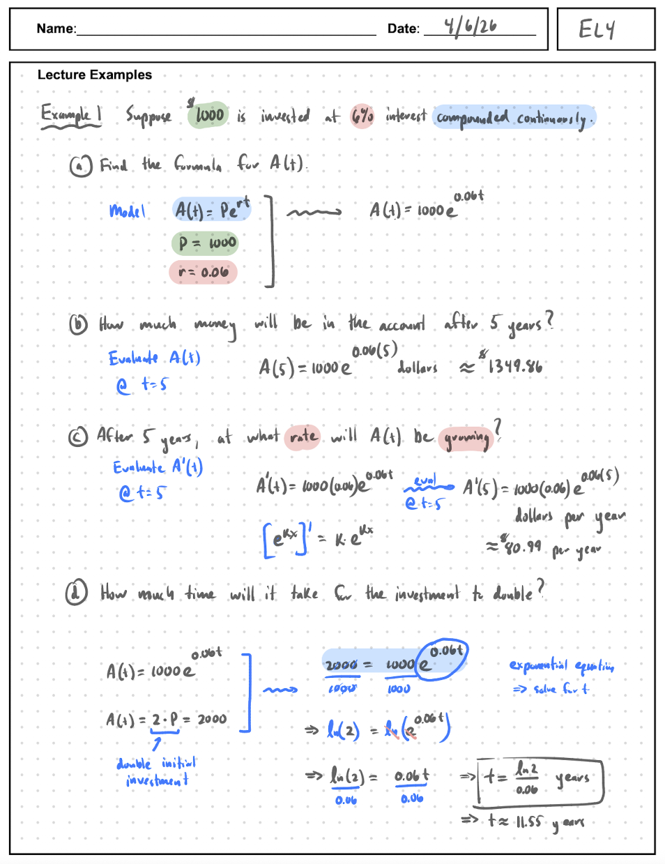 EL4 Notes page 2