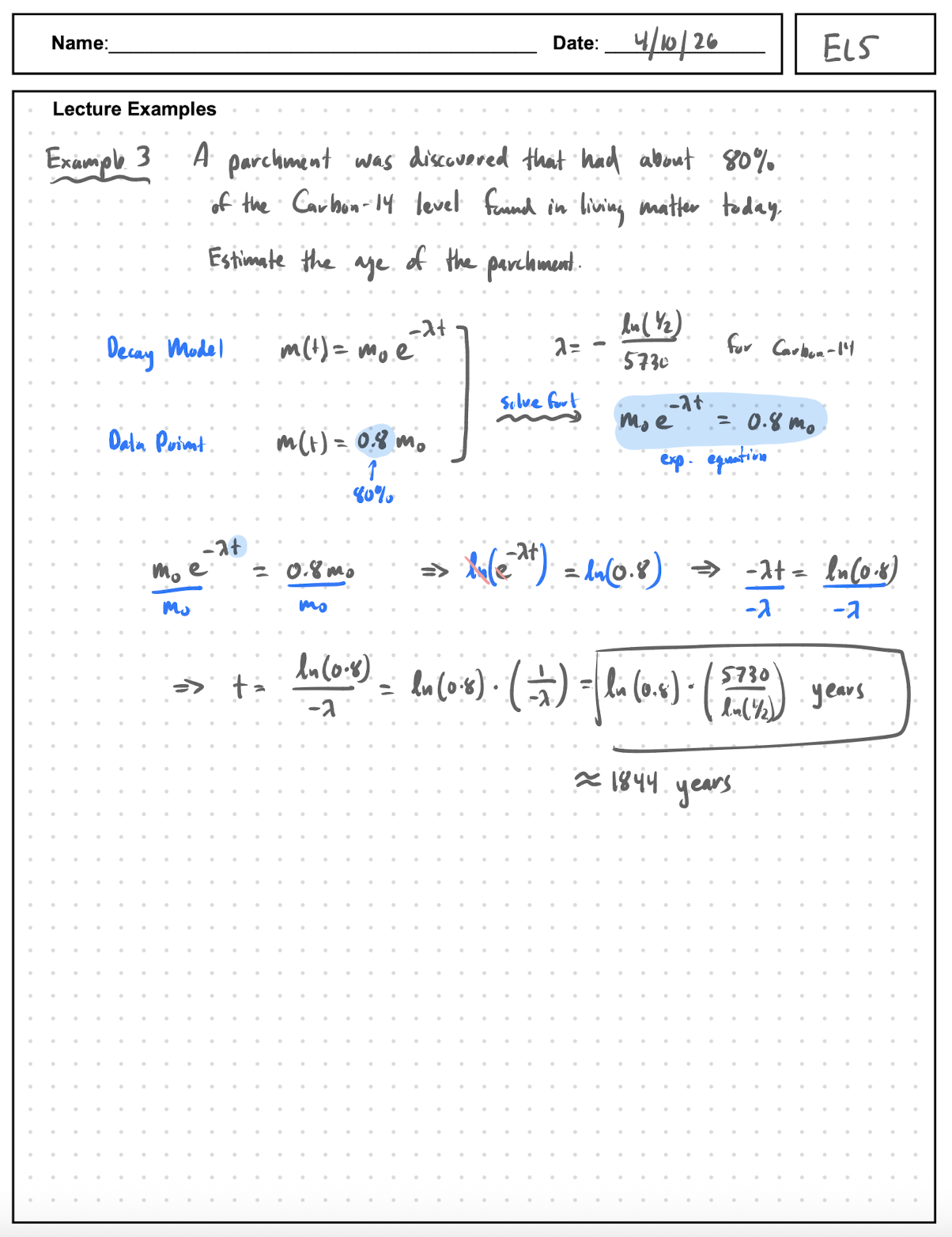 EL5 Notes page 3