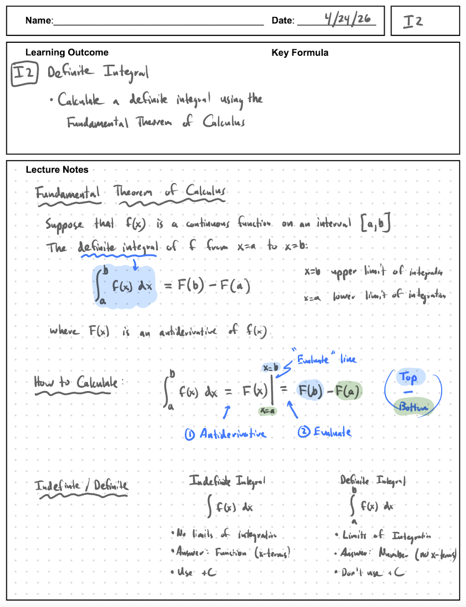 I2 Notes page 1
